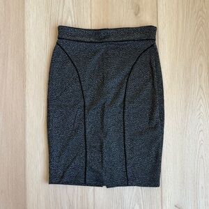 Forever 21 Black Textured Pencil Skirt